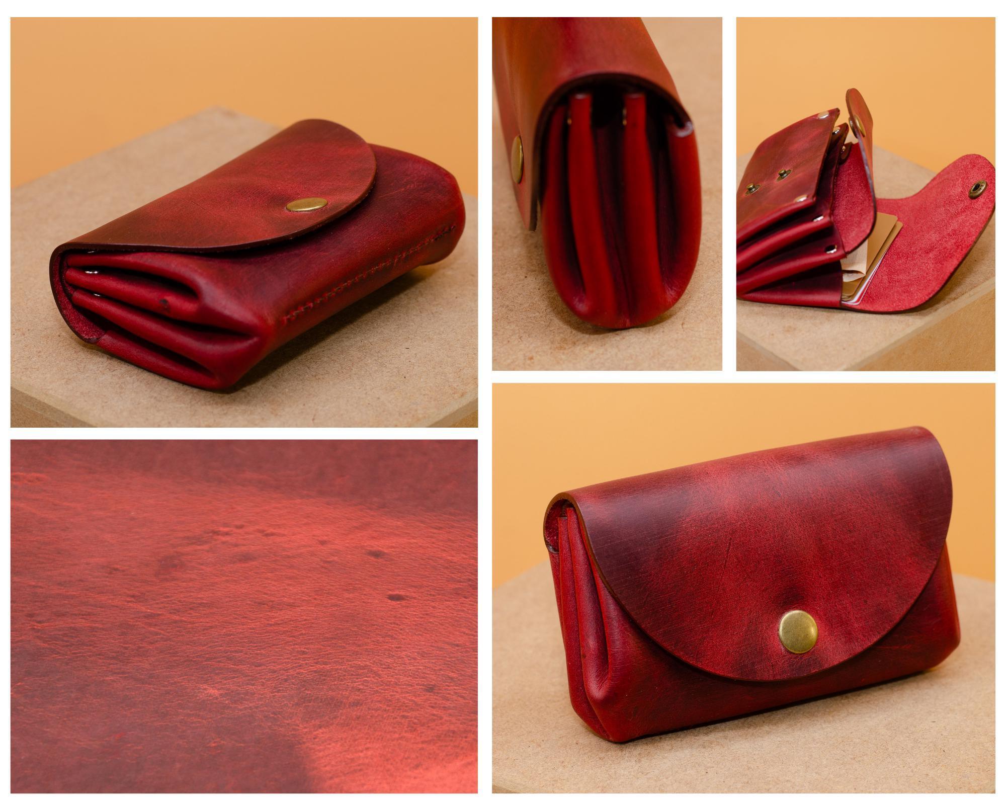 Kleine Geldbeutel für Damen. Minimalistisches Portemonnaie für Frauen. Geschenke für Sie. Schlanke Brieftasche. Größe cir. 11,5x8x3,5cm. - KATAAB