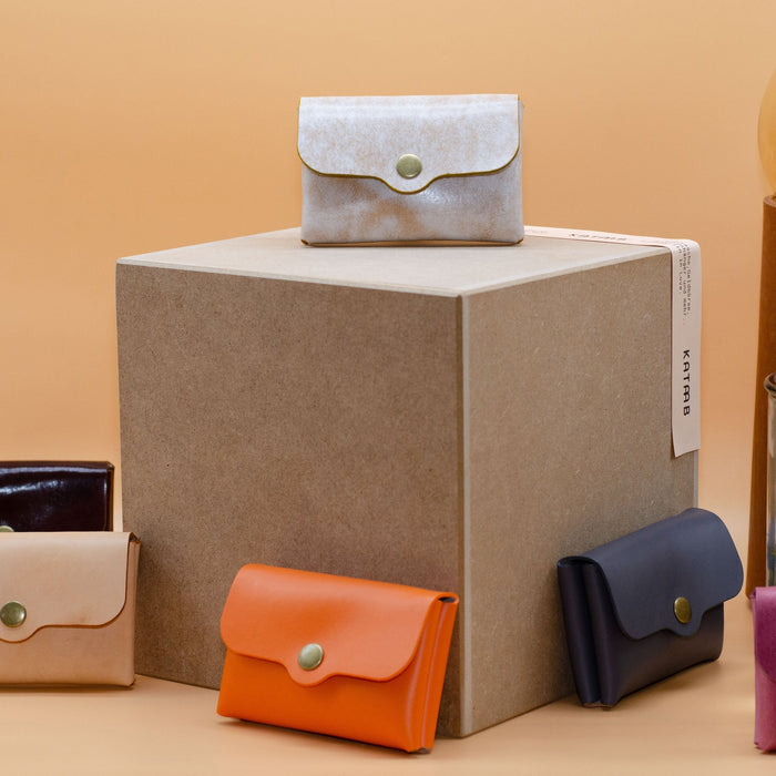 Minimalistische Leder-Geldbörse