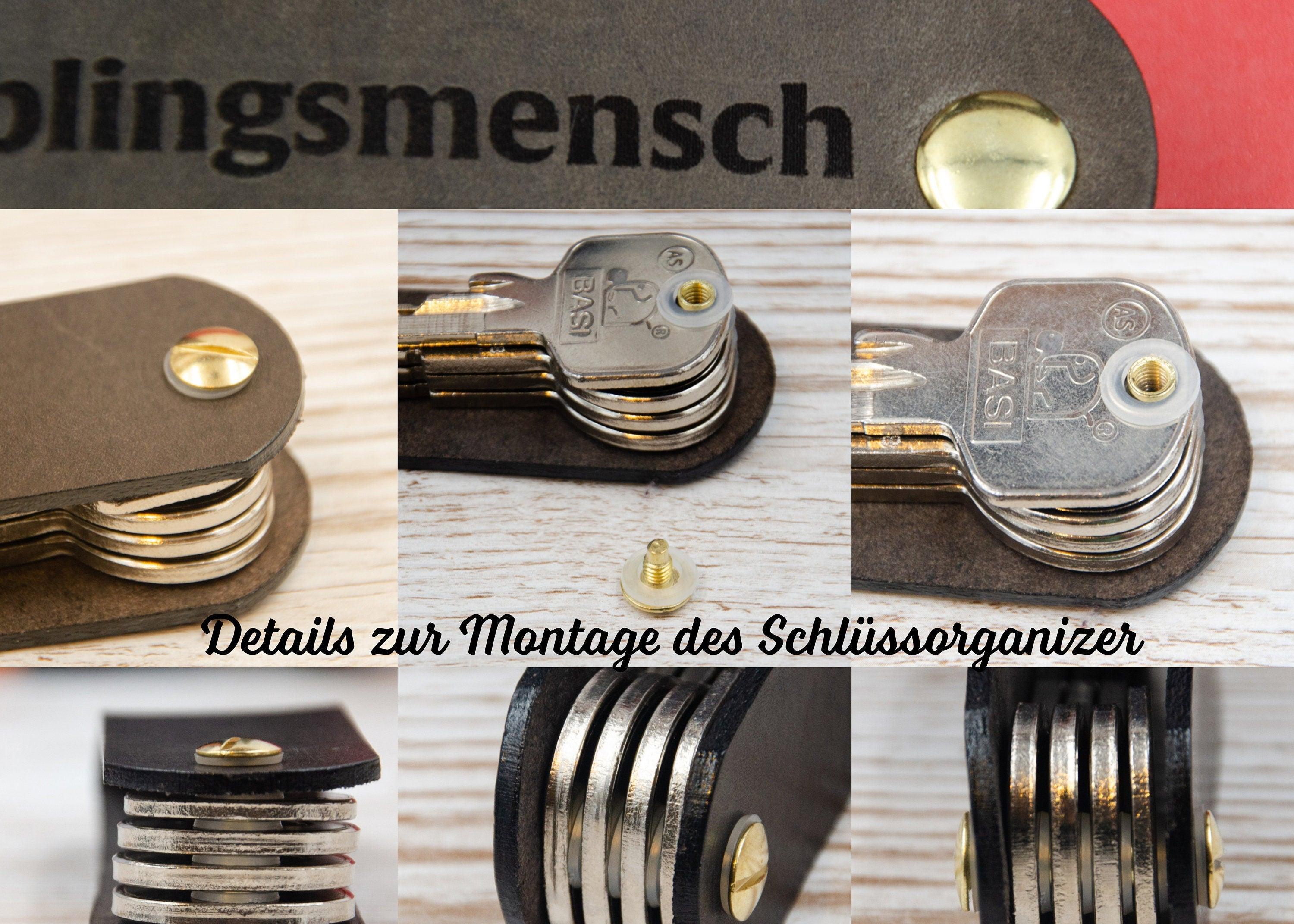 Schlüsselorganizer Leder Gravur. Monogrammed/Name Schlüsselanhänger. Personalisierter Schlüsselanhänger mit Gravur.Geschenk zum Vatertag. - KATAAB