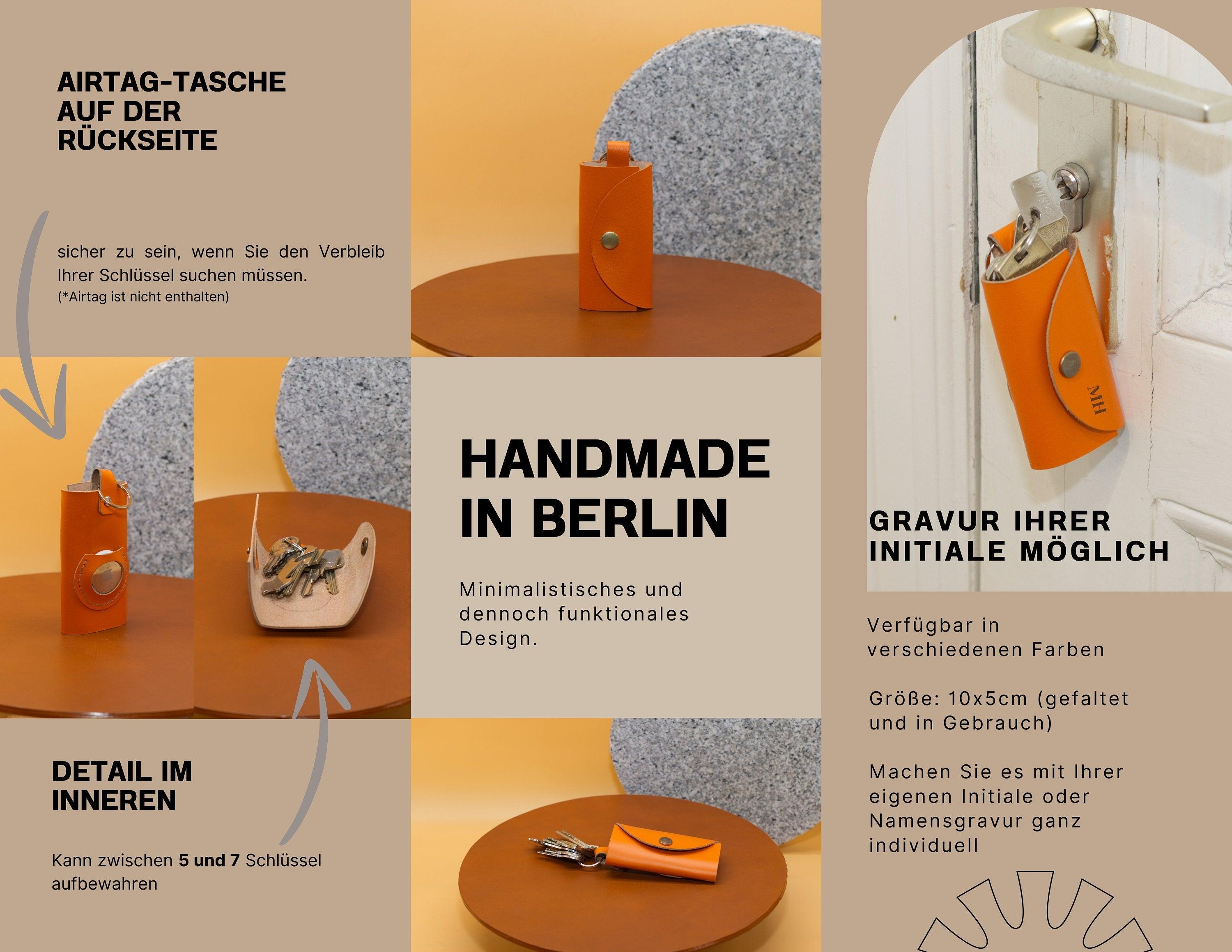 Personalisiertes Leder Schlüsseletui, Minimalistischer Schlüssel-Organizer, Handgefertigter Schlüsselhalter, Geschenkidee für Weihnachten - KATAAB