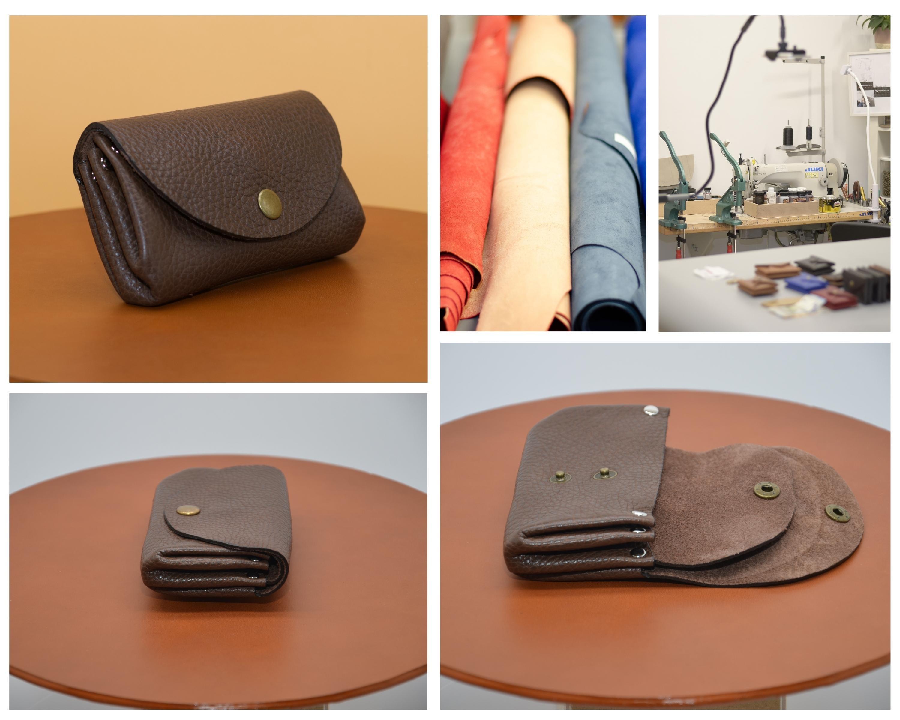 Kleine Geldbeutel für Damen. Minimalistisches Portemonnaie für Frauen. Geschenke für Sie. Schlanke Brieftasche. Größe cir. 11,5x8x3,5cm. - KATAAB