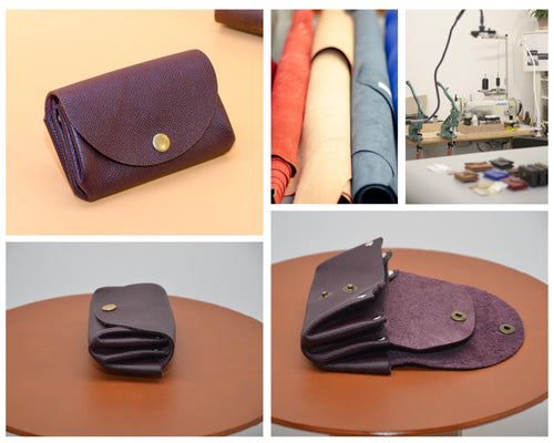 Kleine Geldbörse für Damen: Minimalistisches Portemonnaie, ideales Geschenk. Schlanke Brieftasche, Größe ca. 11,5x8x3,5cm. - KATAAB