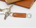 Personalisierbarer Leder Schlüsselanhänger mit Flaschenöffner – Rustikales Accessoire, Geschenk für Männer - KATAAB