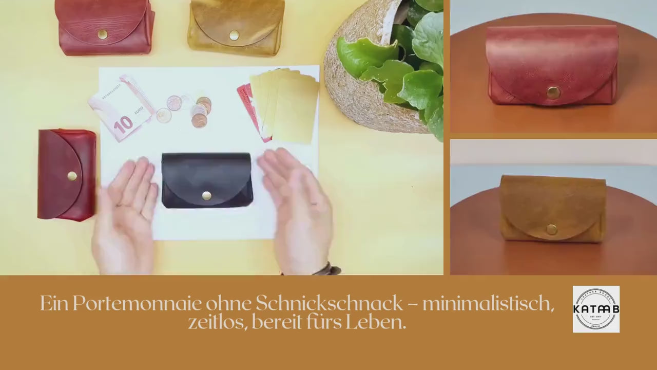 Kleine Geldbeutel für Damen cir. 11,5x8x3,5cm. Schlanke Brieftasche für Damen. Minimalistisches Portemonnaie für Frauen. Geschenke für Sie.